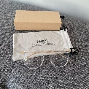 Classic round clear glasses with prescription